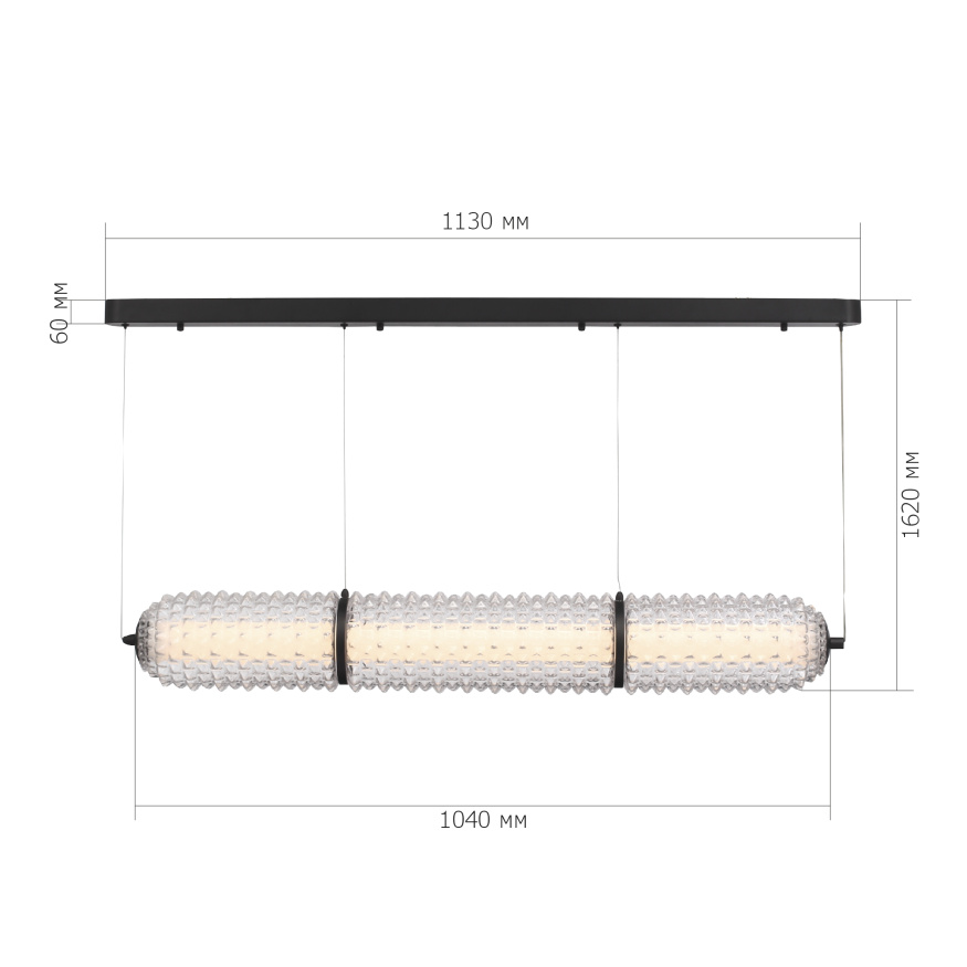 SL6144.413.01 Светильник подвесной ST-Luce черный/прозрачный LED 1*37W 4000K SAGUARO ST LUCE
