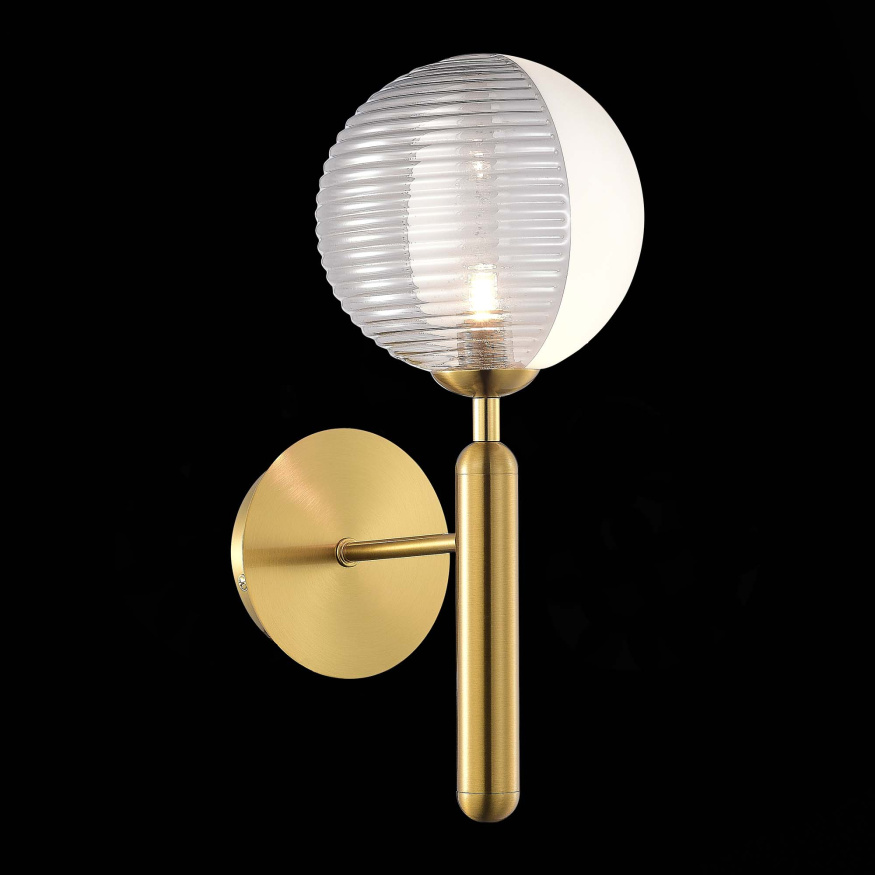 SLE1096-201-01 Светильник настенный Матовое золото/Белый, Дымчатый G9 LED 1*5W AVEIRO EVOLUCE