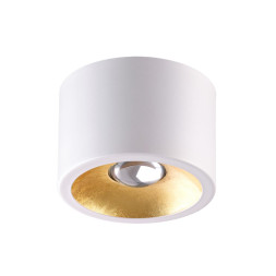 Потолочный накладной светильник ODEON LIGHT 6668/1CL GLASGOW GU10 LED 50W белый с золотом хай-тек
