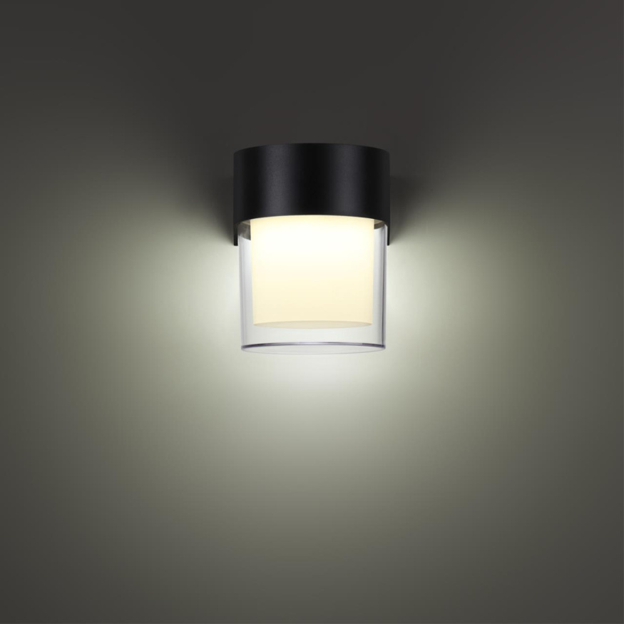 Светильник ландшафтный настенный светодиодный NOVOTECH 359297 OPAL хай-тек черный 5Вт