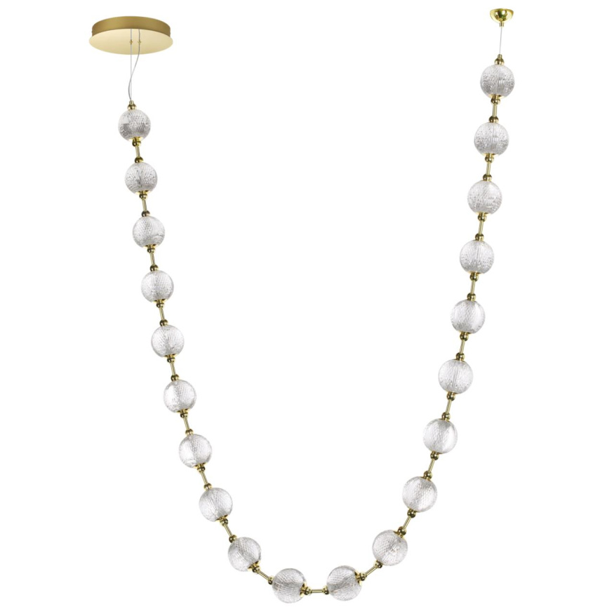 Подвес ODEON LIGHT 5008/80L CRYSTAL модерн золотой/прозрачный 80