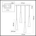 Люстра линейная Odeon light  Lump 5043/42L