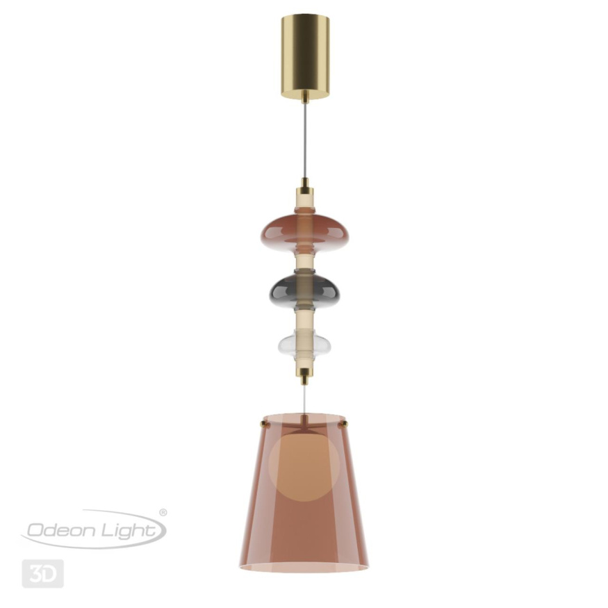 Подвес ODEON LIGHT EXCLUSIVE 5411/18LA Amore неоклассика бронзовый/бордовый/серый/белый матовый 18W