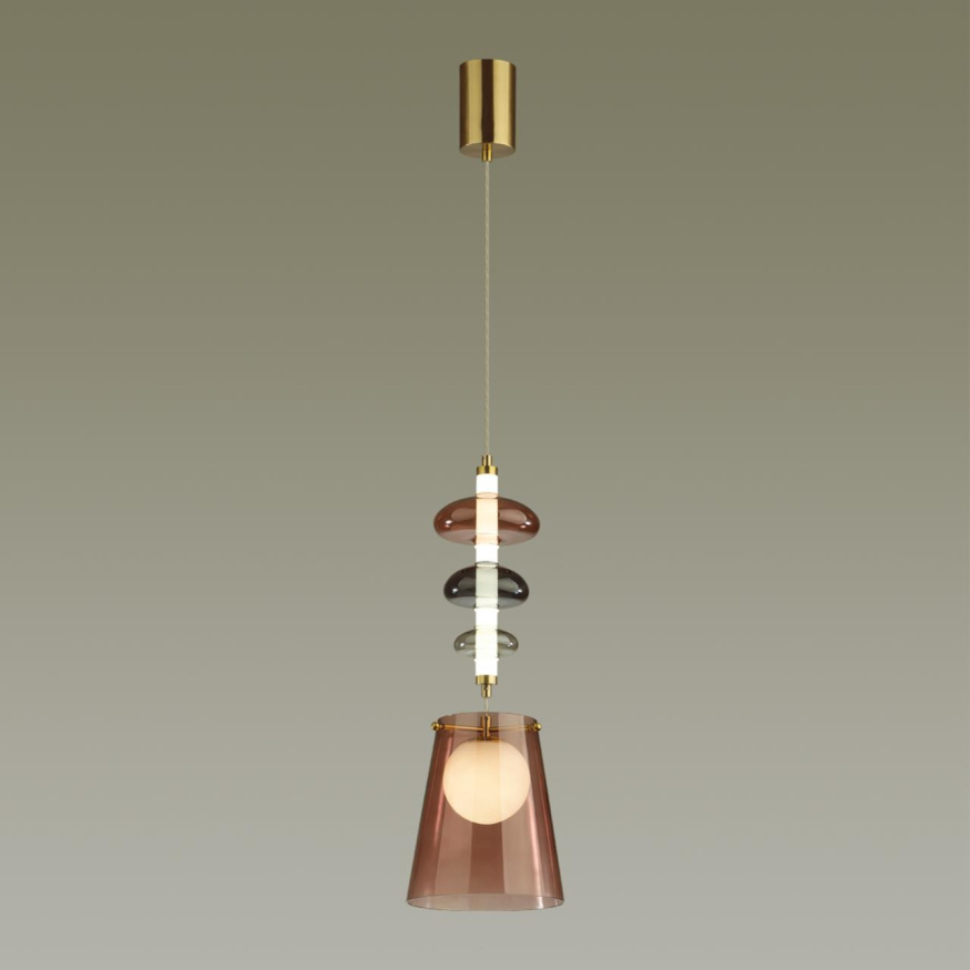 Подвес ODEON LIGHT EXCLUSIVE 5411/18LA Amore неоклассика бронзовый/бордовый/серый/белый матовый 18W