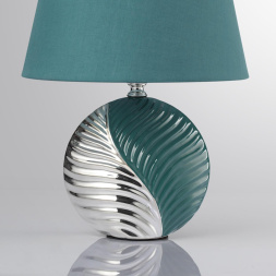 Настольная лампа LUMION 8139/1T TAPALA модерн бирюзовый, серебро 1x60Вт