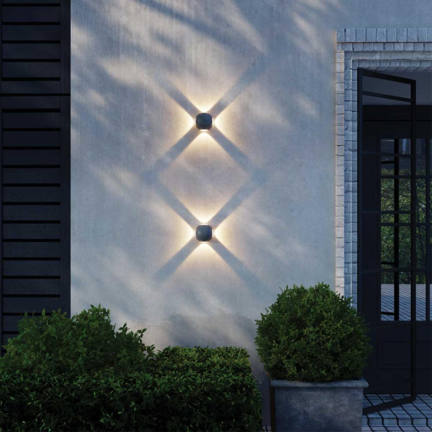 Ландшафтный настенный светильник NOVOTECH 358464 CALLE лофт, минимализм, хай-тек темно-серый 12Вт