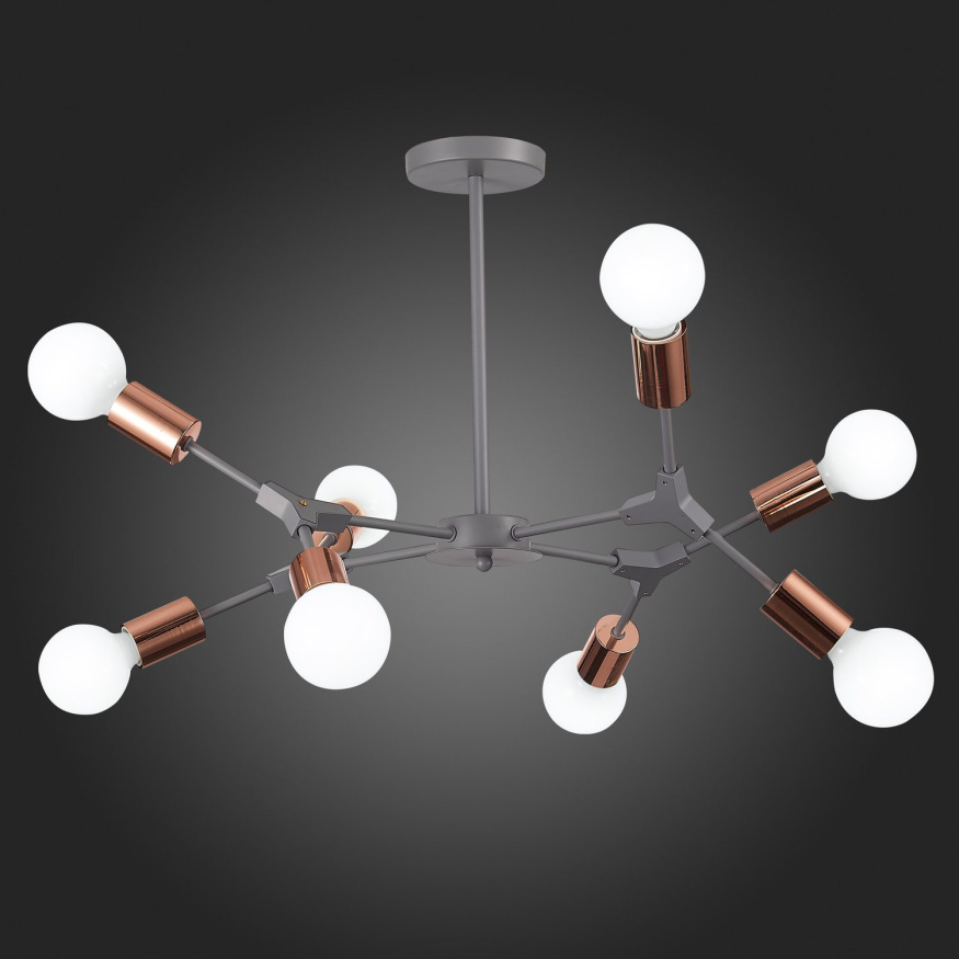 SLE106403-08 Светильник потолочный Серый, Розовое золото E27 8*60W PALARE EVOLUCE