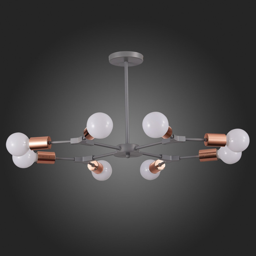 SLE106403-08 Светильник потолочный Серый, Розовое золото E27 8*60W PALARE EVOLUCE