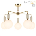 Люстра потолочная LUMION 6580/5C VIVIEN в классическом стиле французское золото, серый, белый 5x40W