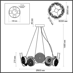 Люстра ODEON LIGHT EXCLUSIVE CARAMELLA 5416/95L