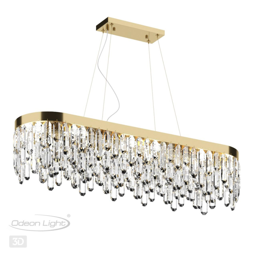 Люстра ODEON LIGHT 4986/12 DAKISA модерн золотой/хрусталь 12x40W