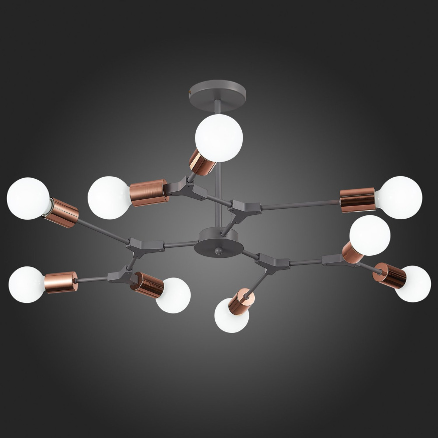 SLE106403-09 Светильник потолочный Серый, Розовое золото E27 9*60W PALARE EVOLUCE