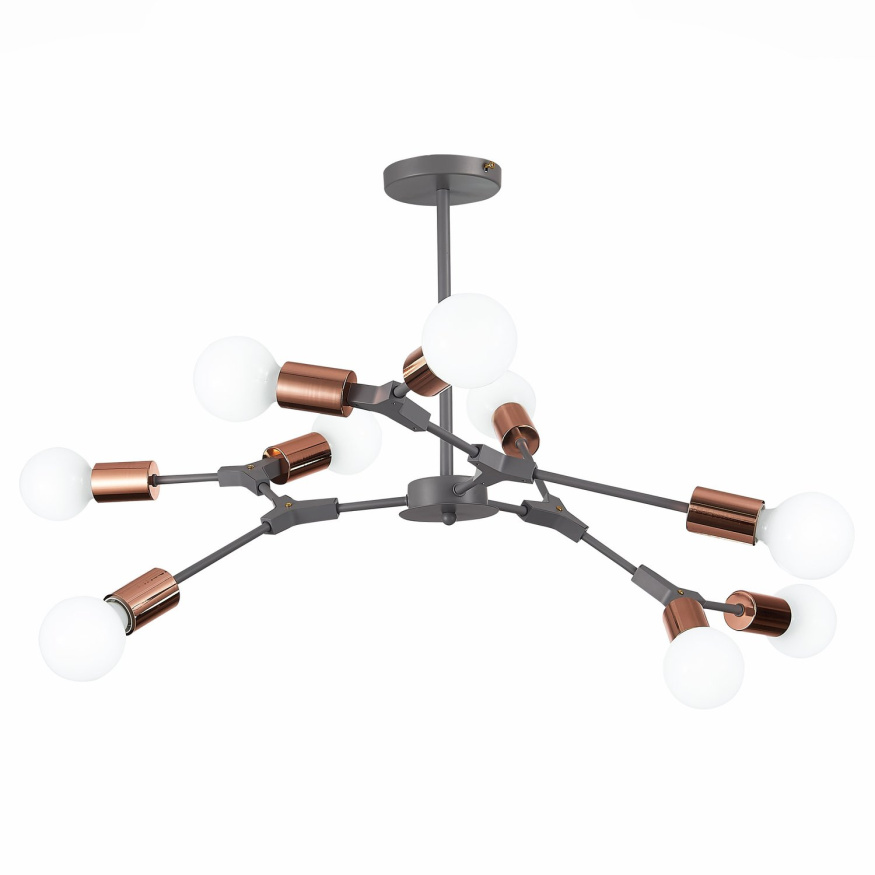 SLE106403-09 Светильник потолочный Серый, Розовое золото E27 9*60W PALARE EVOLUCE