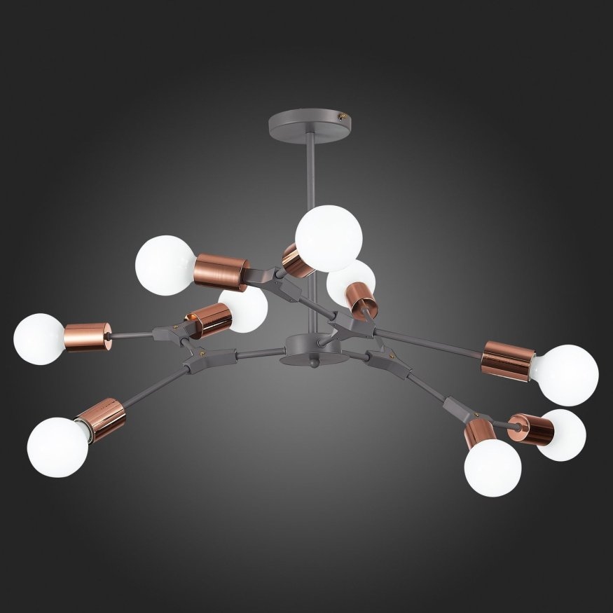SLE106403-09 Светильник потолочный Серый, Розовое золото E27 9*60W PALARE EVOLUCE