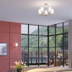 Бра LUMION 4436/1W DORIS неоклассика золотой, белый 1x40W