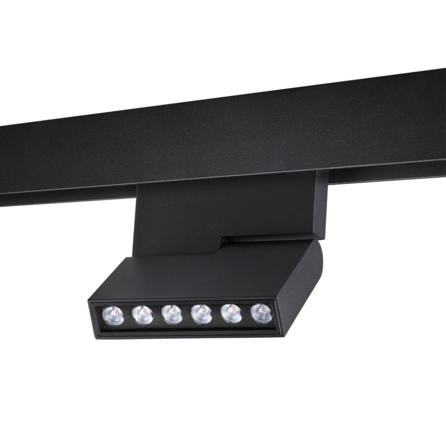 Трековый светильник для низковольного шинопровода диммируемый со сменой цветовой температуры NOVOTECH 358628 FLUM черный 12Вт