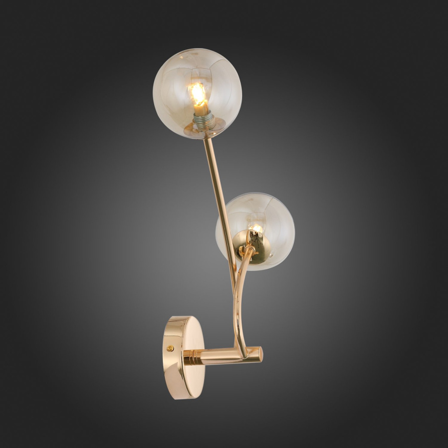SL435.201.02 Бра ST-Luce Золотистый/Коньячный G9 2*3W PARLLAONE ST LUCE
