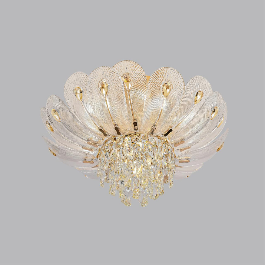 Люстра потолочная ODEON LIGHT 5048/7 PAROTI неоклассика золото/прозрачный/янтарный 7x40W