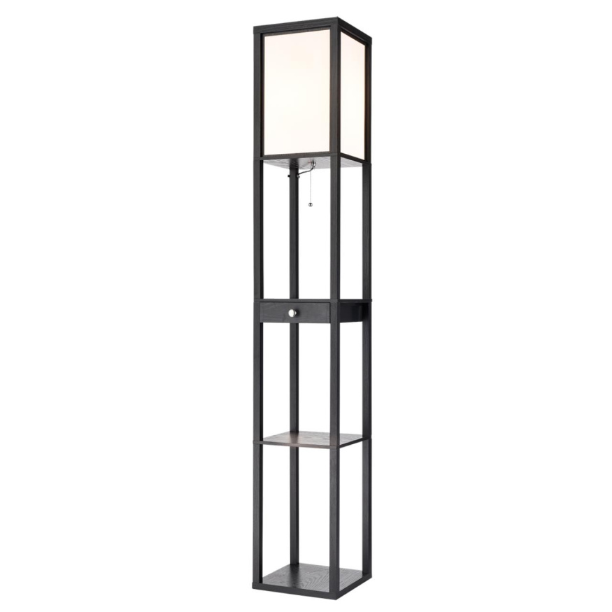 Торшер LUMION 8092/1F PRACTIC в скандинавском стиле черный, белый 1x60Вт