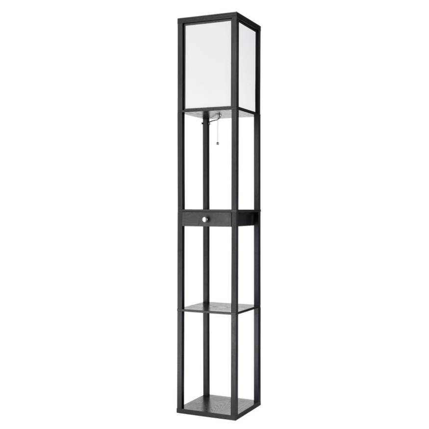 Торшер LUMION 8092/1F PRACTIC в скандинавском стиле черный, белый 1x60Вт