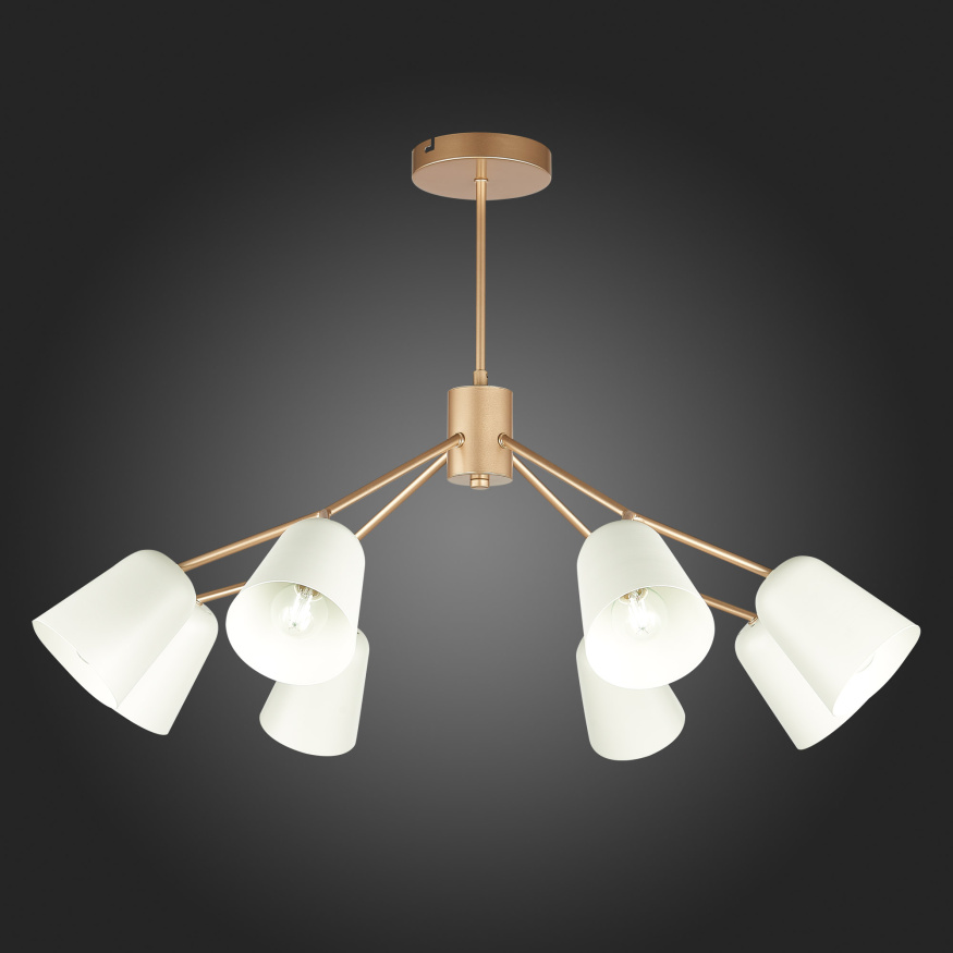 SLE155902-08 Светильник потолочный Золотистый/Белый E14 8*40W MARIO EVOLUCE