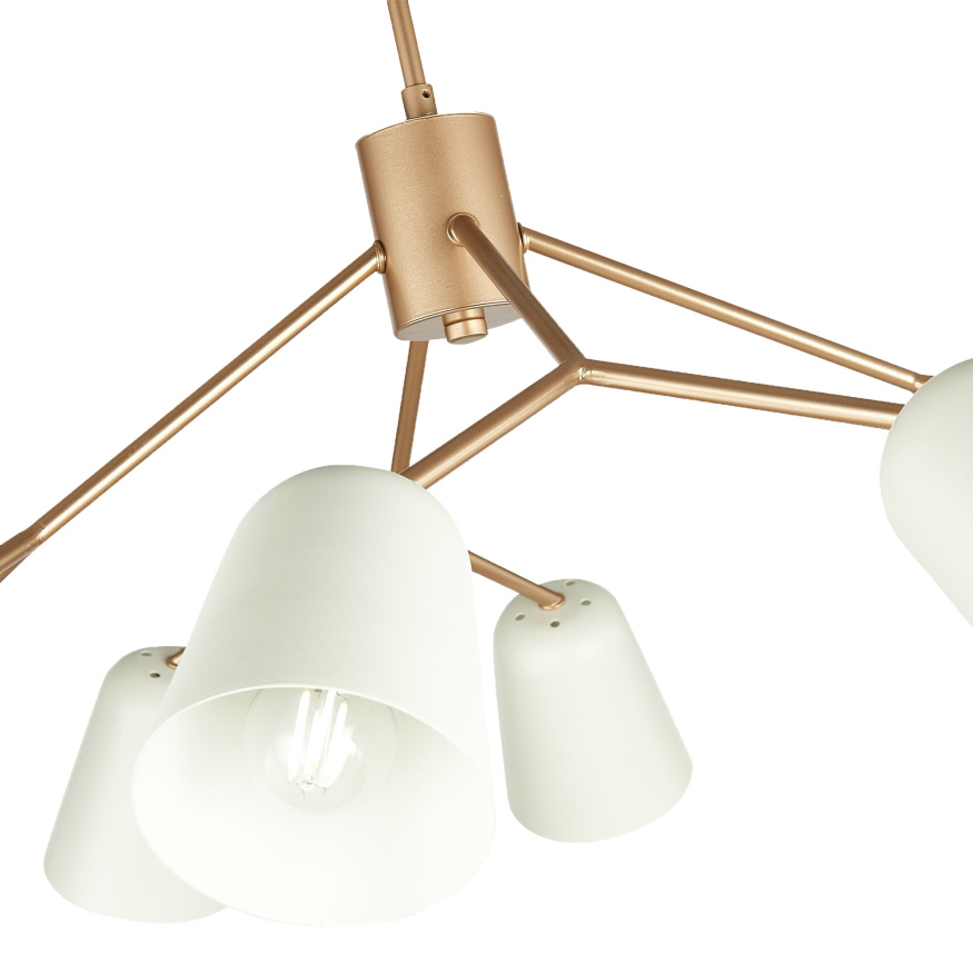 SLE155902-08 Светильник потолочный Золотистый/Белый E14 8*40W MARIO EVOLUCE