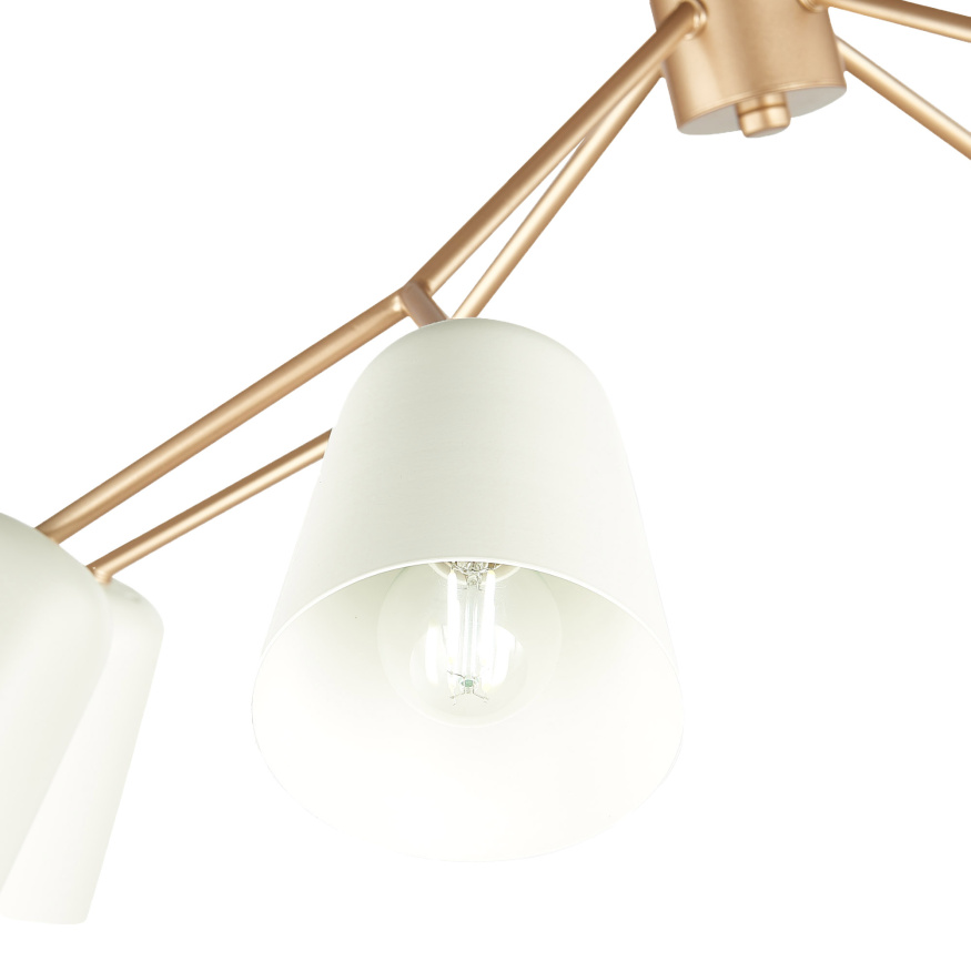 SLE155902-08 Светильник потолочный Золотистый/Белый E14 8*40W MARIO EVOLUCE