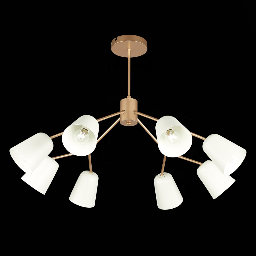 SLE155902-08 Светильник потолочный Золотистый/Белый E14 8*40W MARIO EVOLUCE