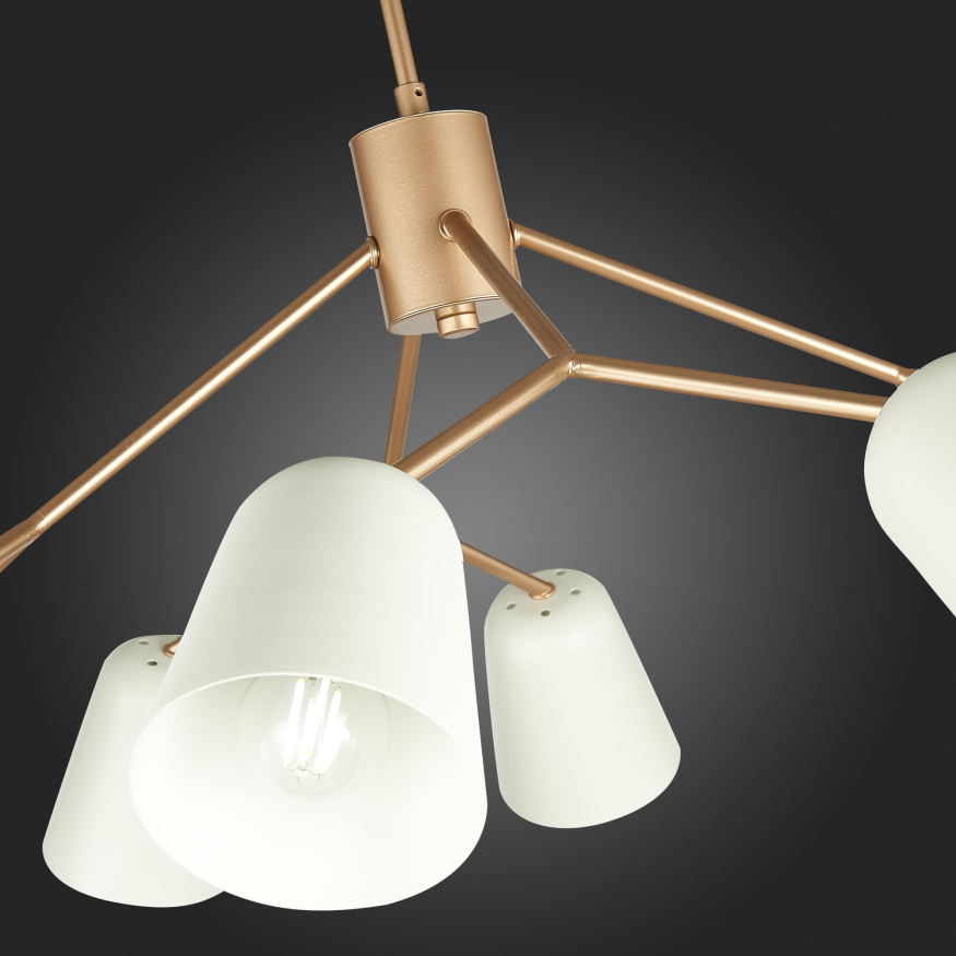 SLE155902-08 Светильник потолочный Золотистый/Белый E14 8*40W MARIO EVOLUCE