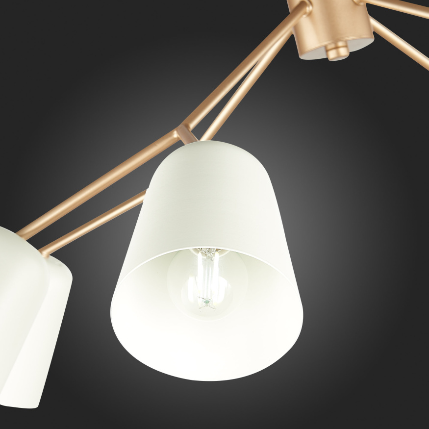 SLE155902-08 Светильник потолочный Золотистый/Белый E14 8*40W MARIO EVOLUCE