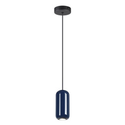 Подвесной светильник ODEON LIGHT 5053/1E OVALI GU10 4W черный/синий модерн