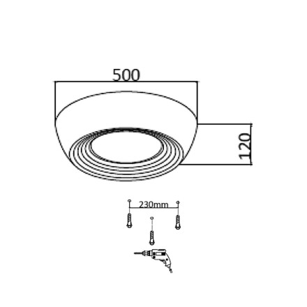 Потолочный светильник SONEX 7715/54L CRONUS LED 54W белый/черный современный, минимализм, техно