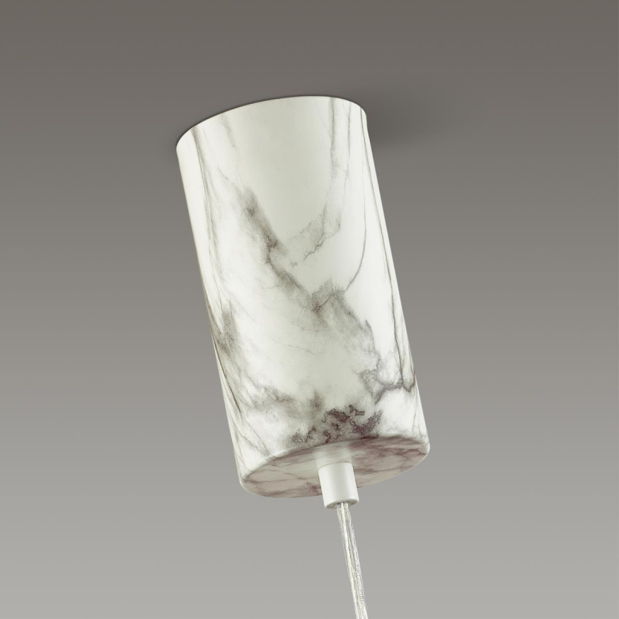 Торшер ODEON LIGHT EXCLUSIVE 4865/2FC JUNGLE модерн серебристый/белый/стекло 2x40W