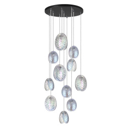 Люстра каскадная ODEON LIGHT 5039/11 MUSSELS модерн черный/перламутровый 11x40W