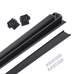 Низковольтный шинопровод для встраиваемого монтажа в ГКЛ, длина 2м NOVOTECH 135199 SMAL черный