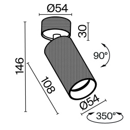 Потолочный светильник Technical C082CL-01-GU10-B