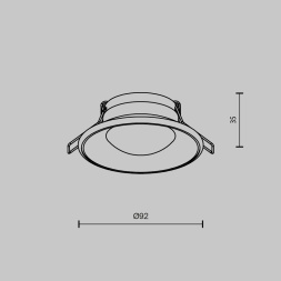 Встраиваемый светильник Technical DL096-GU10-W