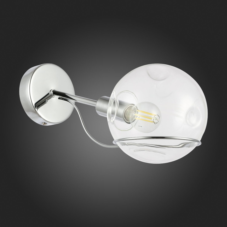 SLE102501-01 Светильник настенный Хром/Прозрачный E14 1*40W BACA EVOLUCE