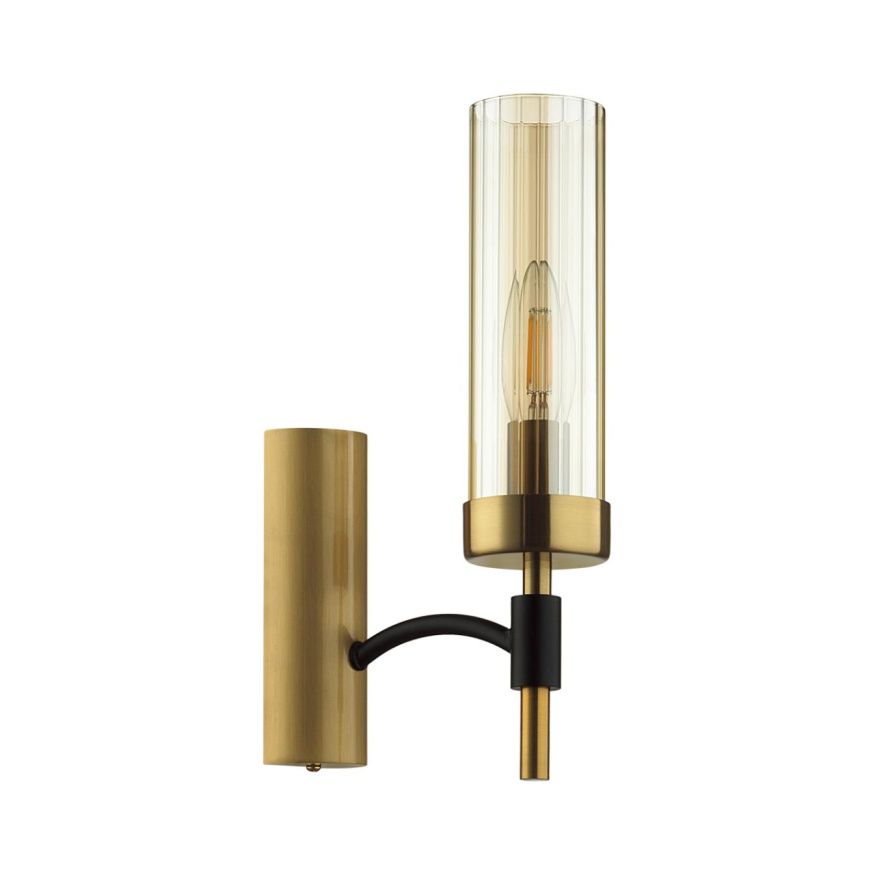 Бра LUMION 6538/1W SHARON в классическом стиле чёрный, латунь 1x40W