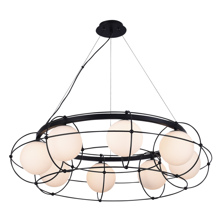SL1189.403.08 Люстра подвесная ST-Luce Черный/Опал G9 8*5W BEATA ST LUCE