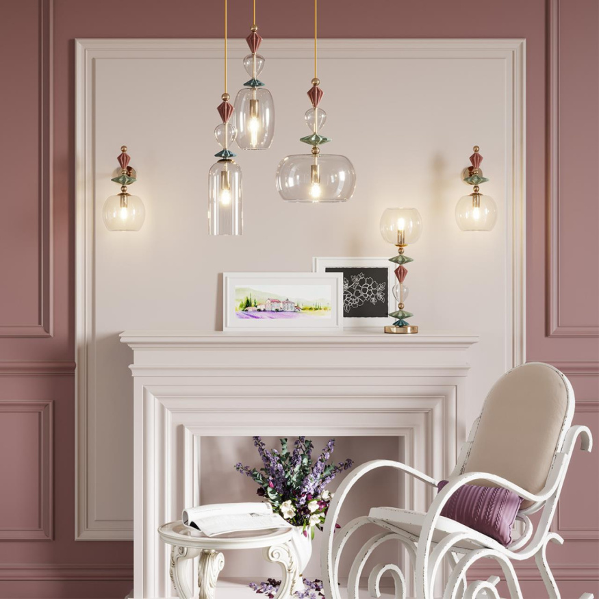 Подвес ODEON LIGHT EXCLUSIVE 4855/1A BIZET в классическом стиле золото/разноцветный 1x40W