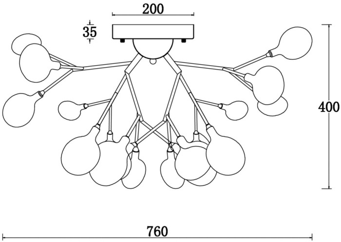 Потолочная люстра Florencia FR5049CL-27G Freya G4 K Современный, Флористика
