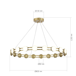 SL6610.203.20 Светильник подвесной ST-Luce золотистый/белый LED 1*40W 4000K MONRO ST LUCE