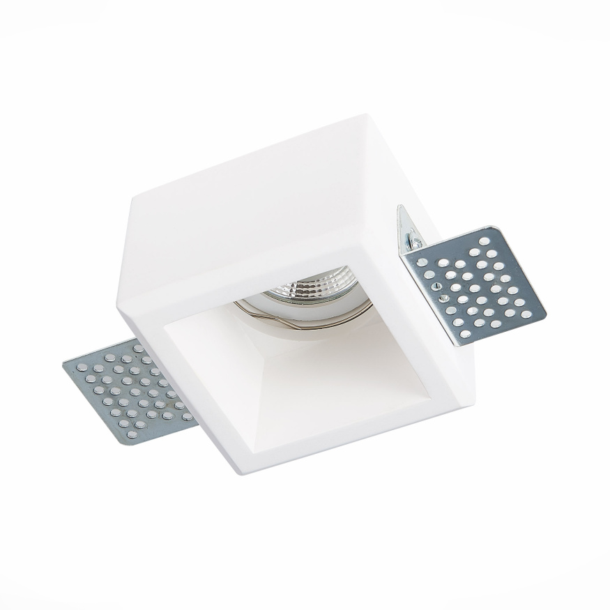 ST252.518.01 Св-к встр. из гипса Белый GU10 1*50W  IP20 L80xW80xH52 180-240V Без ламп Встраиваемые светильники ST LUCE