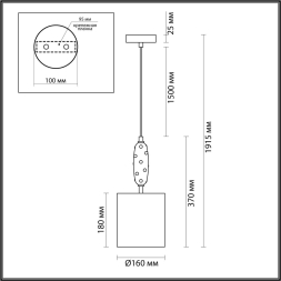 Подвес ODEON LIGHT EXCLUSIVE POLLEN 5424/1