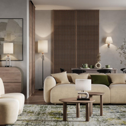 Бра ODEON LIGHT EXCLUSIVE 5410/1WA Bagel минимализм черный матовый/серый/теплый беж 40W