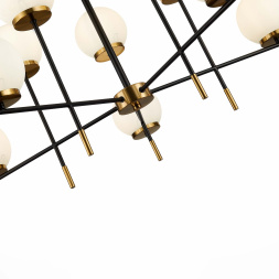 SL1203.402.10 Люстра потолочная ST-Luce Черный, Латунь/Белый E27 10*60W LIMANO ST LUCE