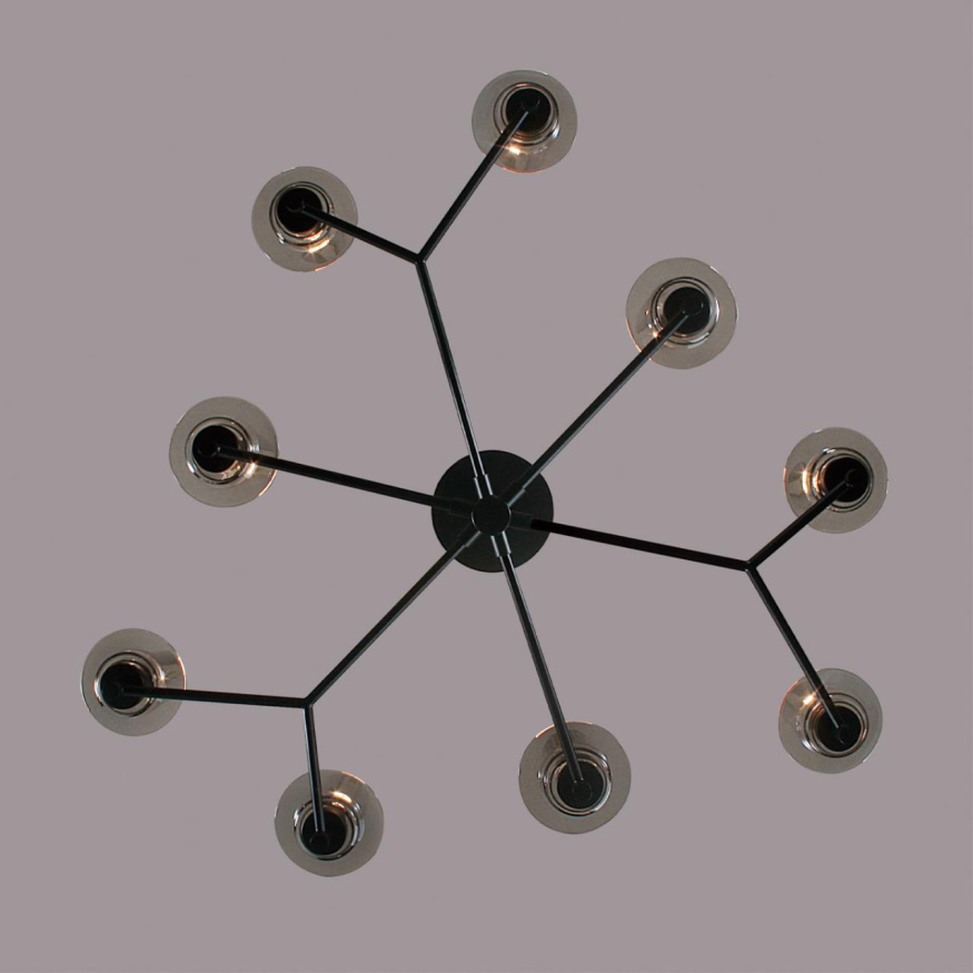 Люстра потолочная LUMION 6555/9C MADONNA в классическом стиле черный, дымчатый 9x40W