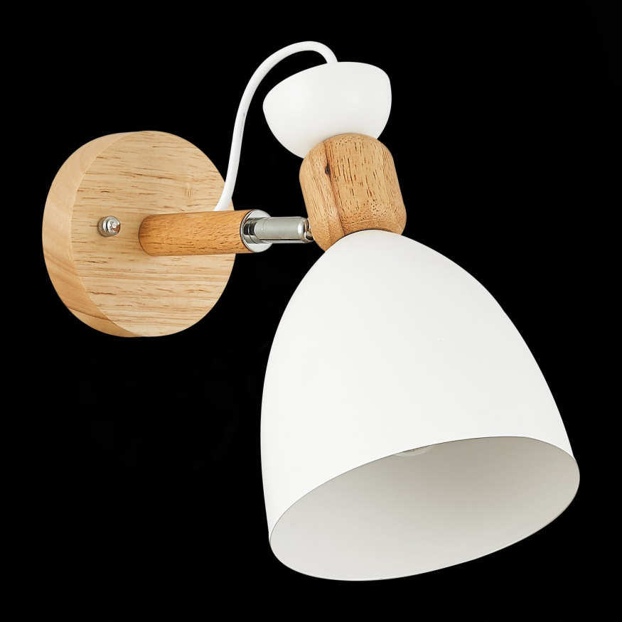 SLE103801-01 Светильник настенный Светлое дерево, Белый/Белый E27 1*60W BALCAMO EVOLUCE