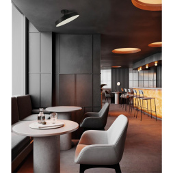 Потолочный светильник SONEX 7656/48L MIRA BLACK минимализм, хай-тек, хай-тек, модерн белый/черный 48W